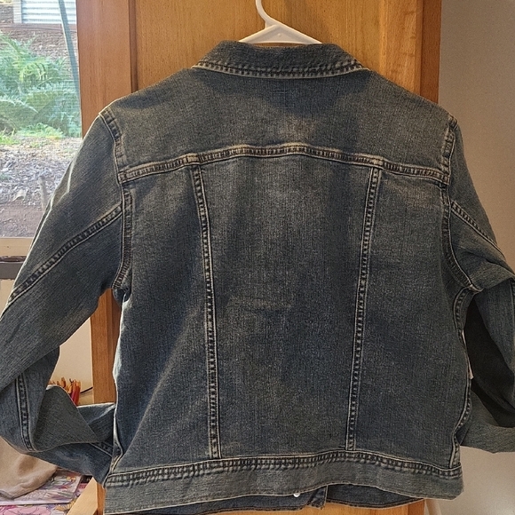 Ralph Lauren Blue Jean Jacket with Gold Embroidery - Picture 6 of 9